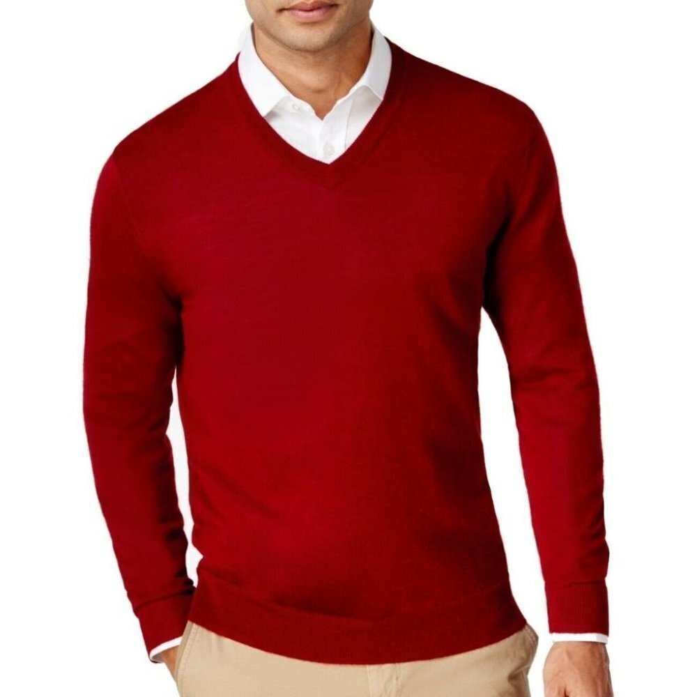 Club Room Merino Wool Blend V-Neck Men’s Sweater
